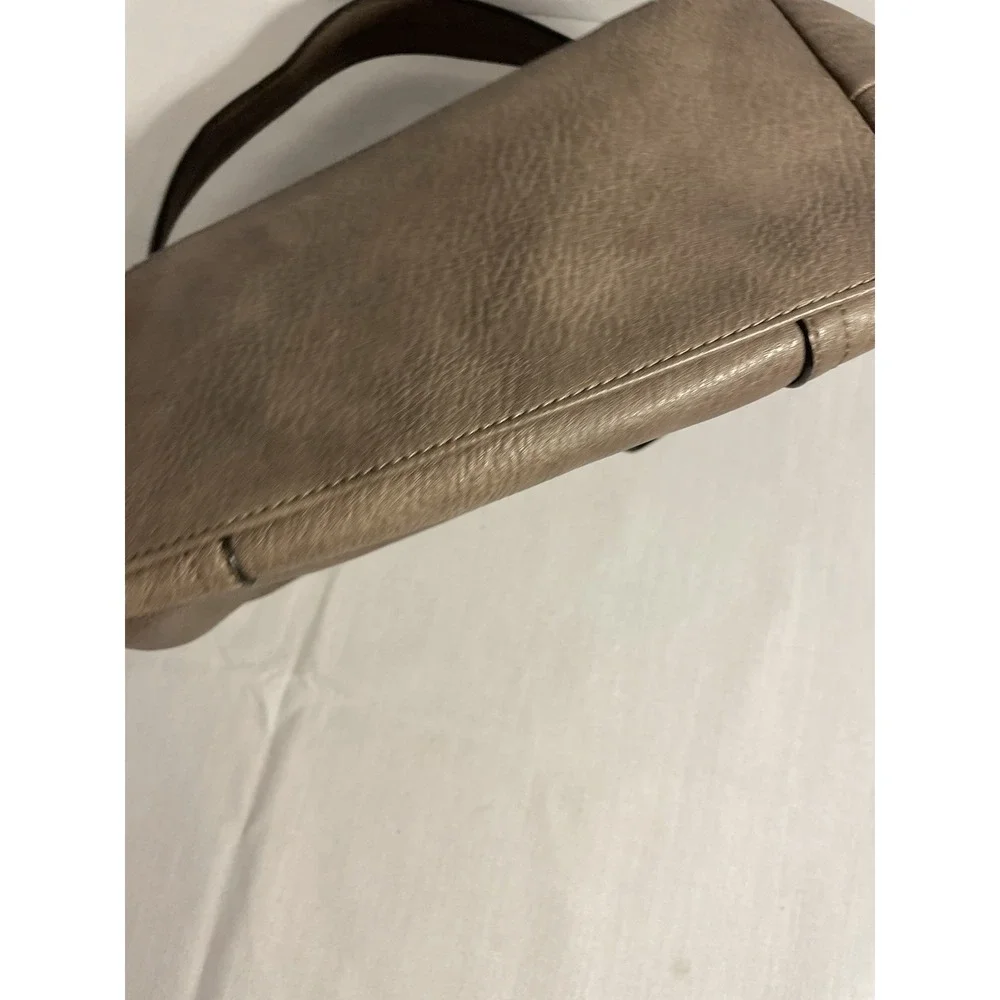 🟡Taupe Faux‎ Leather Shoulder Bag, Minimalist Hobo Purse, Every Day Casual Bag